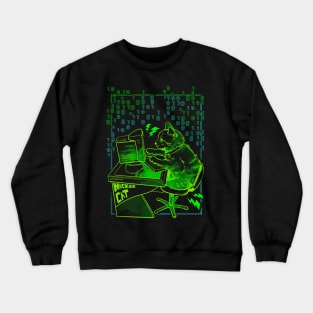 Hacker Cat! Crewneck Sweatshirt